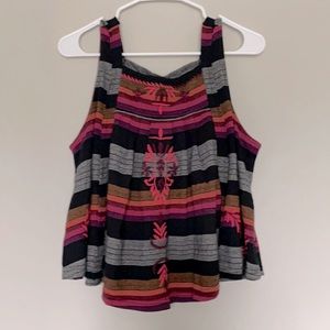 FREE PEOPLE Embroidered Crop Top